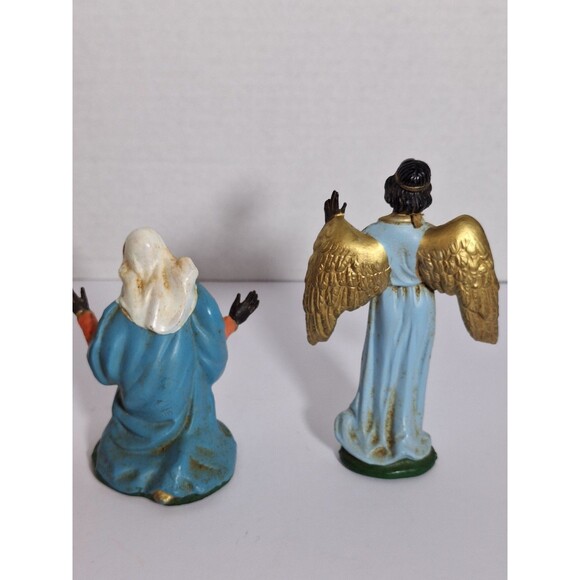 "Lot of 4" Western Germany 6" Nativity Figurines Ceramic Vintage Christmas Decor - Picture 7 of 11